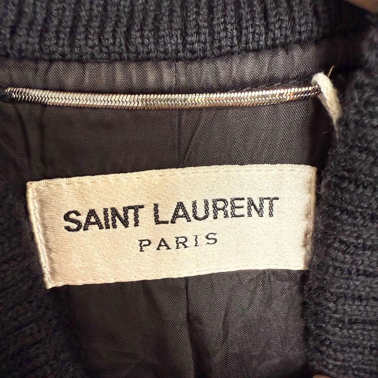 Saint Laurent Paris Saint Laurent Black Embroidered Bomber Jacket Size US S / EU 44-46 / 1 - 5 Thumbnail