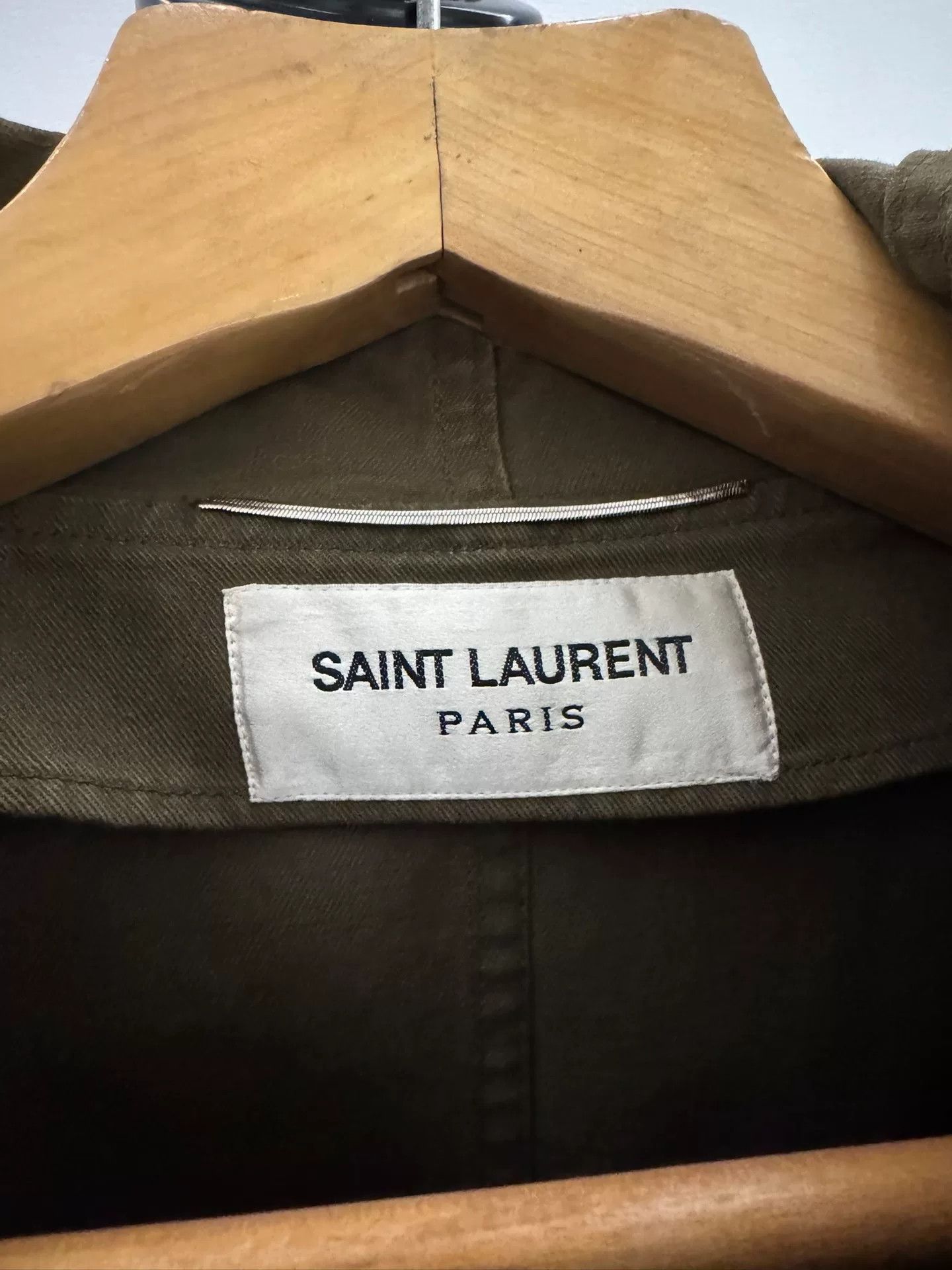 Saint Laurent Paris Saint Laurent 2014 Olive Green Military Coat Size US M / EU 48-50 / 2 - 3 Thumbnail