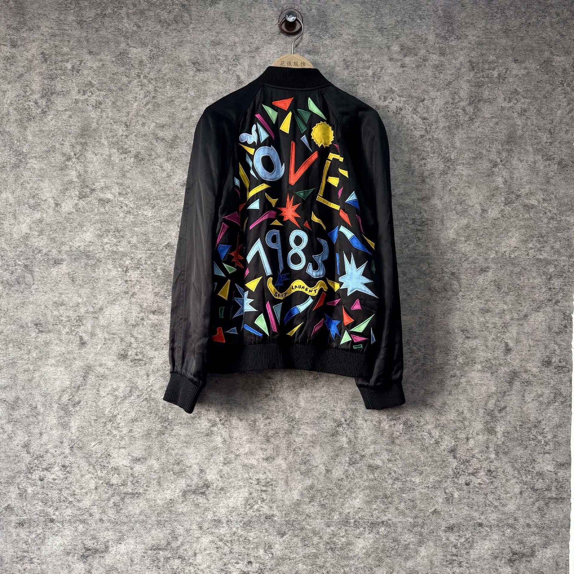 Saint Laurent Paris Saint Laurent Bomber Jacket w/ Embroidery Size US XXS / EU 40 - 2 Thumbnail