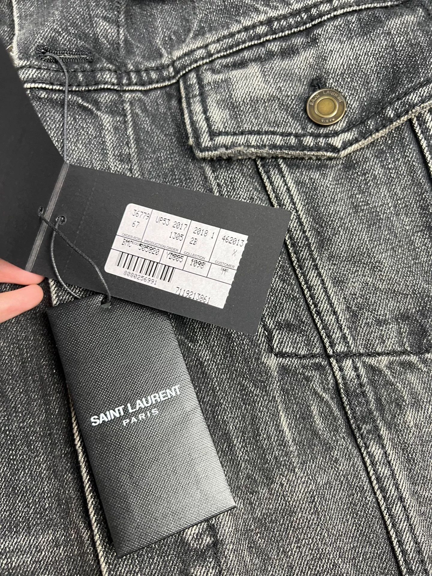 Saint Laurent Paris Saint Laurent FW21 Coconut Tree Denim Jacket Size US M / EU 48-50 / 2 - 6 Thumbnail