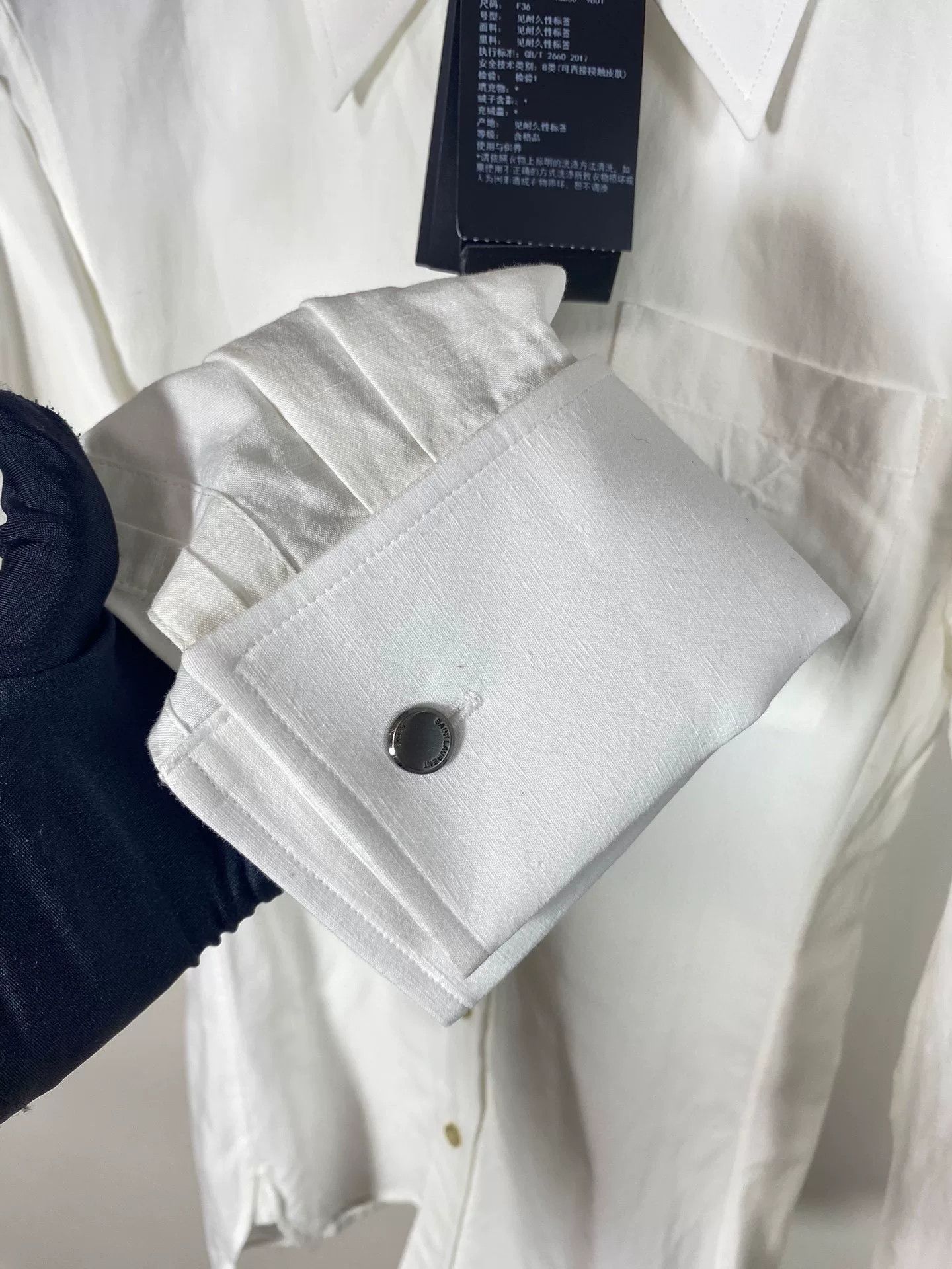 Saint Laurent Paris Saint Laurent White YSL Embroidered Shirt Size XS / US 0-2 / IT 36-38 - 6 Thumbnail