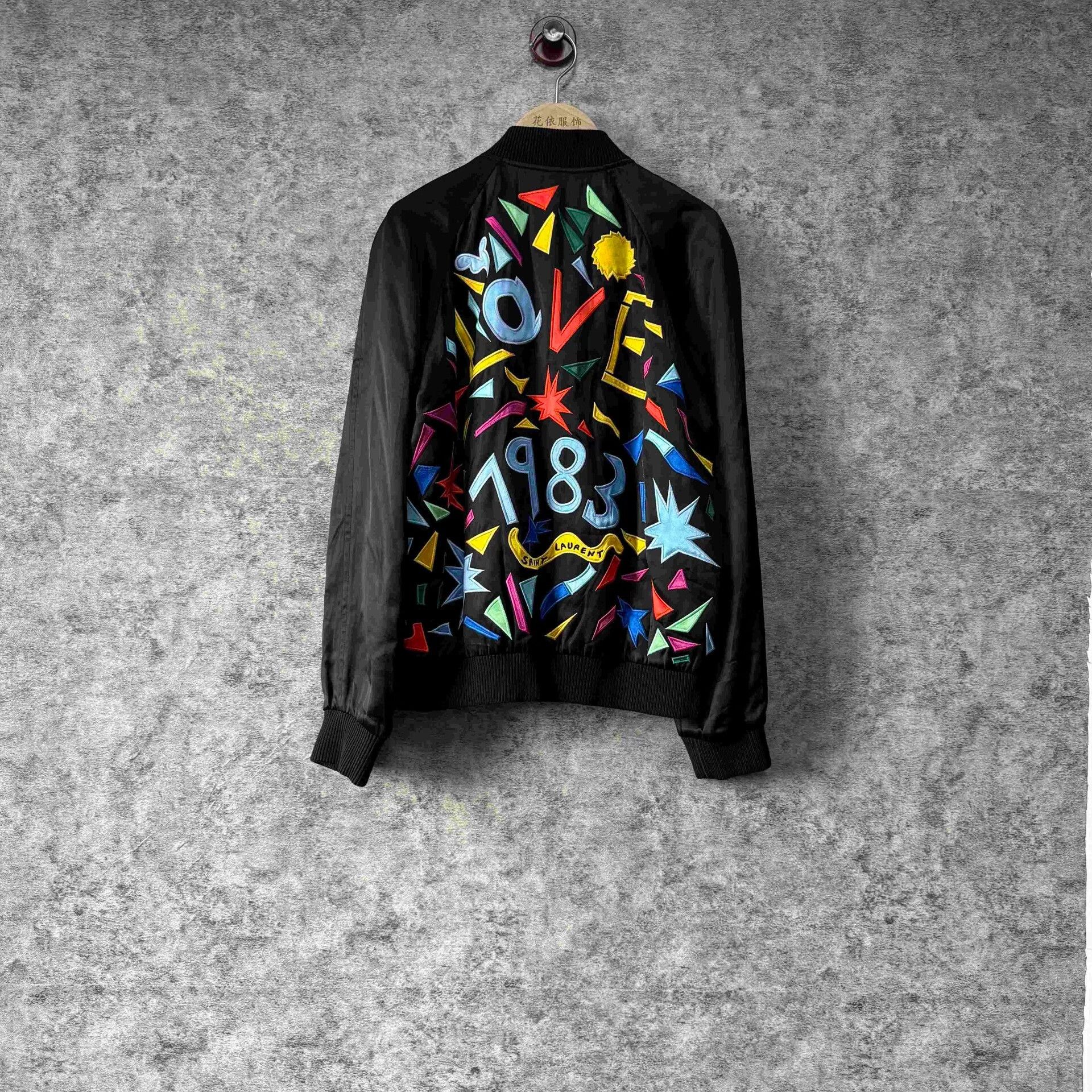 Saint Laurent Paris Saint Laurent Graffiti Embroidery Bomber Jacket Size US XXS / EU 40 - 2 Thumbnail