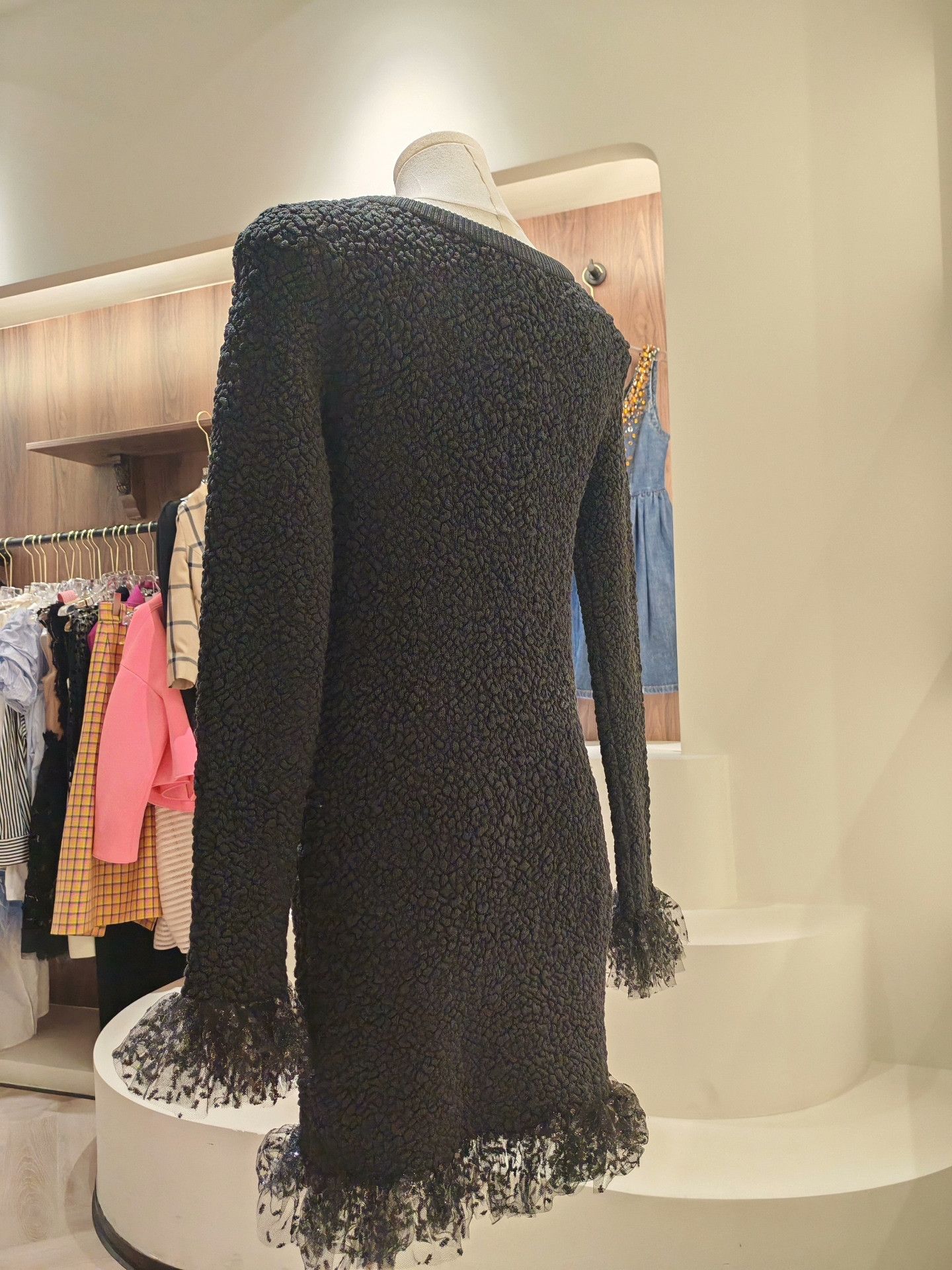 Saint Laurent Paris Saint Laurent Black Lace Trim Dress Size S / US 4 / IT 40 - 2 Thumbnail