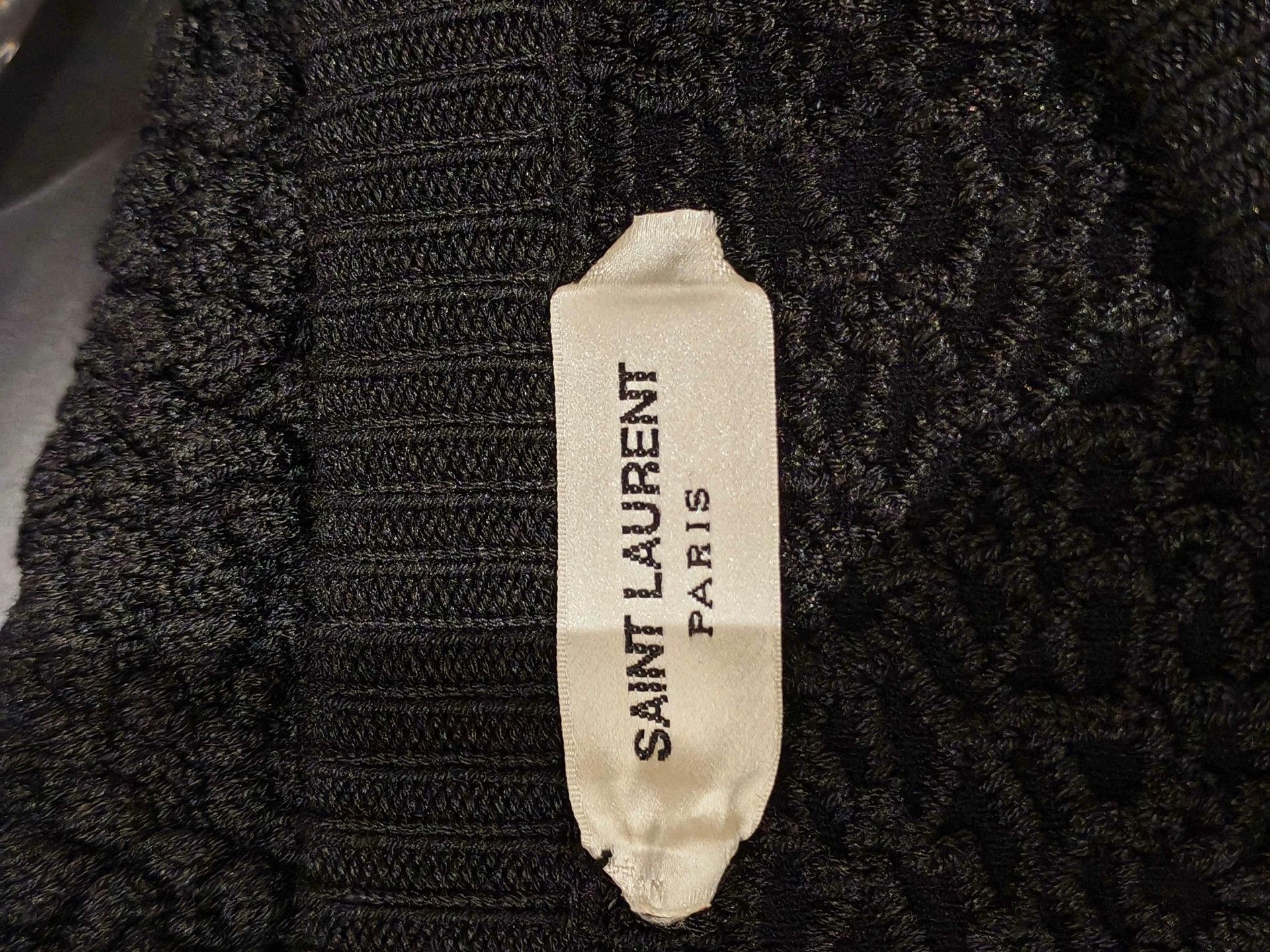 Saint Laurent Paris Saint Laurent Black Lace Trim Dress Size S / US 4 / IT 40 - 6 Thumbnail