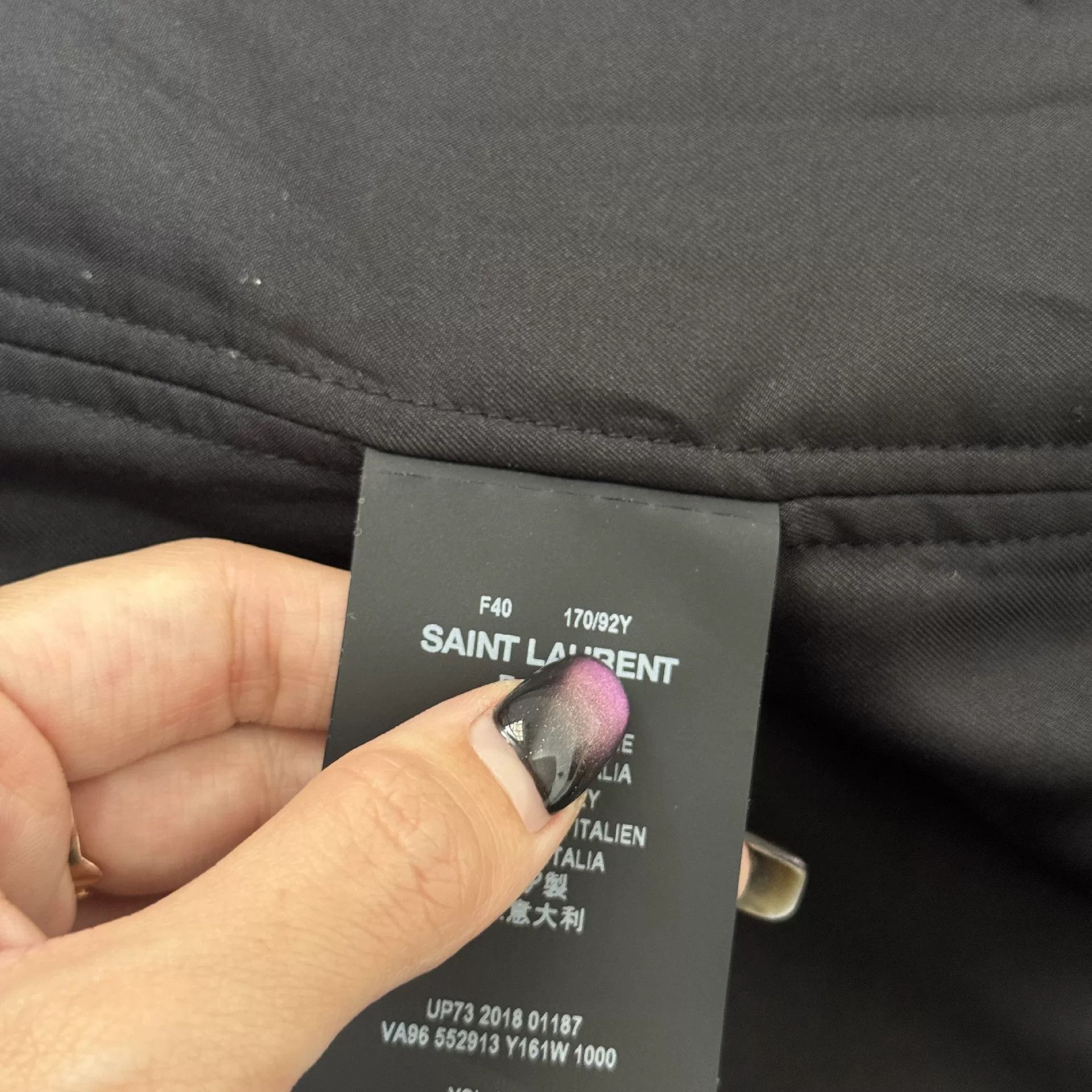 Saint Laurent Paris Saint Laurent Embroidered Black Bomber Jacket Size US XXS / EU 40 - 6 Thumbnail