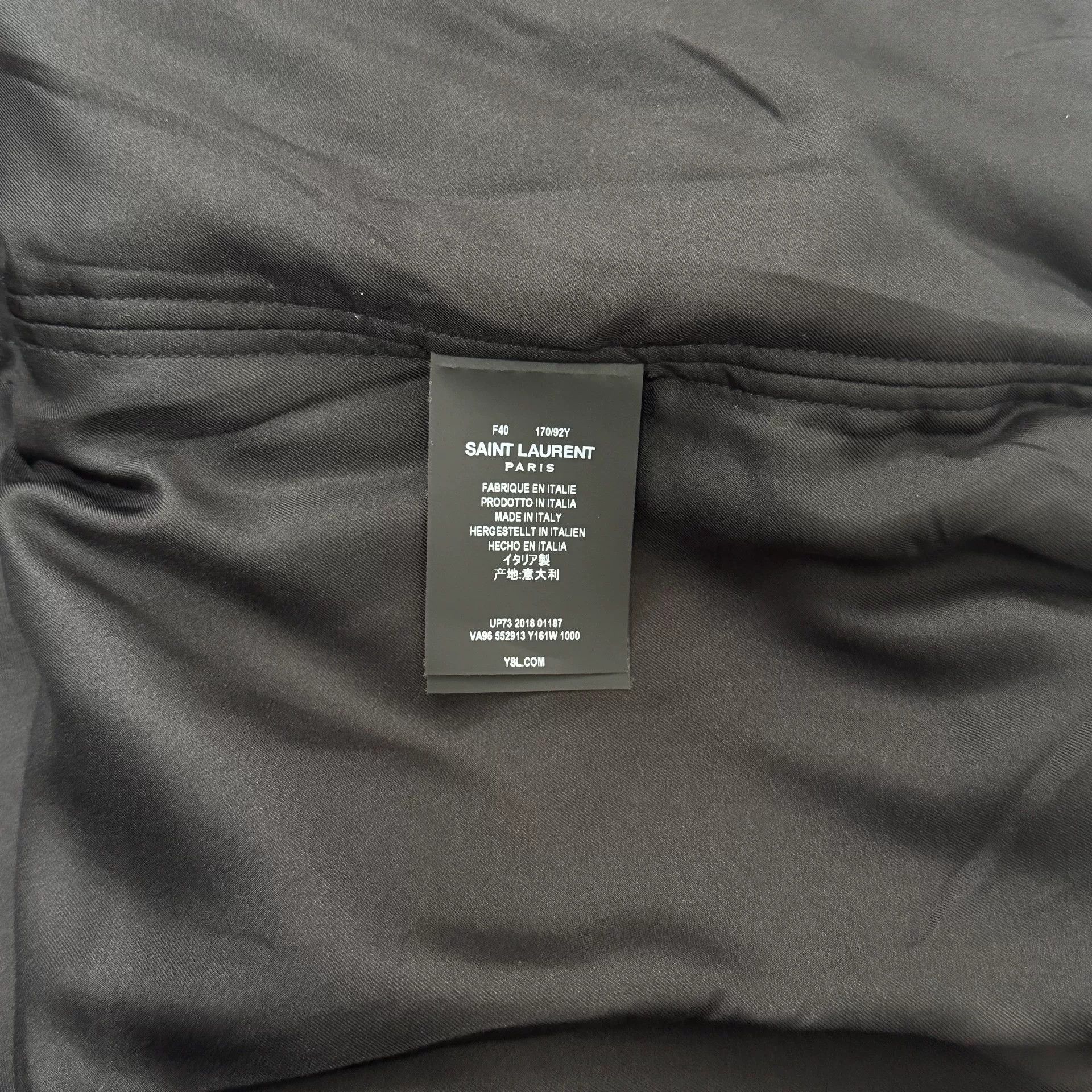 Saint Laurent Paris Saint Laurent Embroidered Black Bomber Jacket Size US XXS / EU 40 - 4 Thumbnail