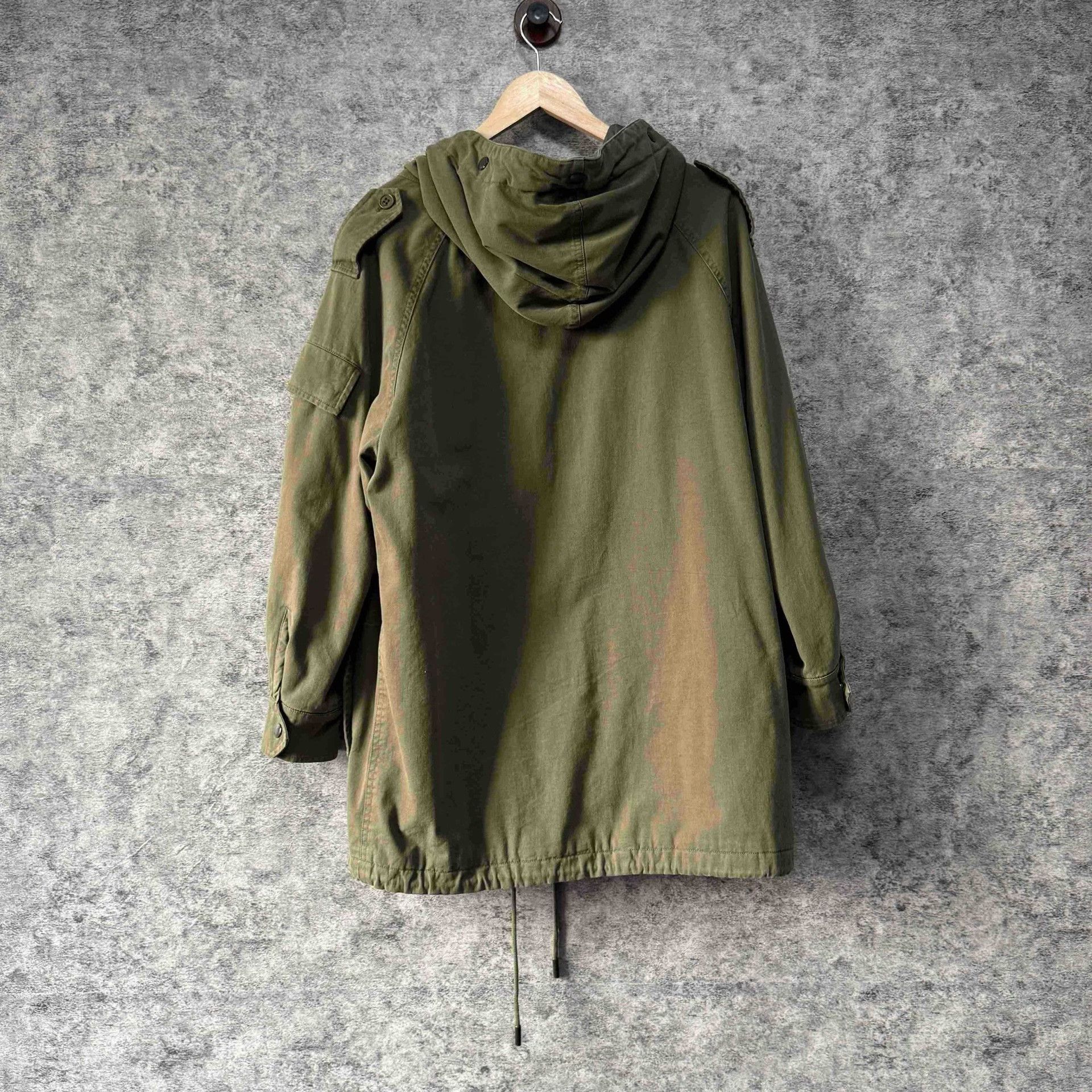 Saint Laurent Paris Saint Laurent Olive Green Hooded Coat Size XS / US 0-2 / IT 36-38 - 2 Thumbnail