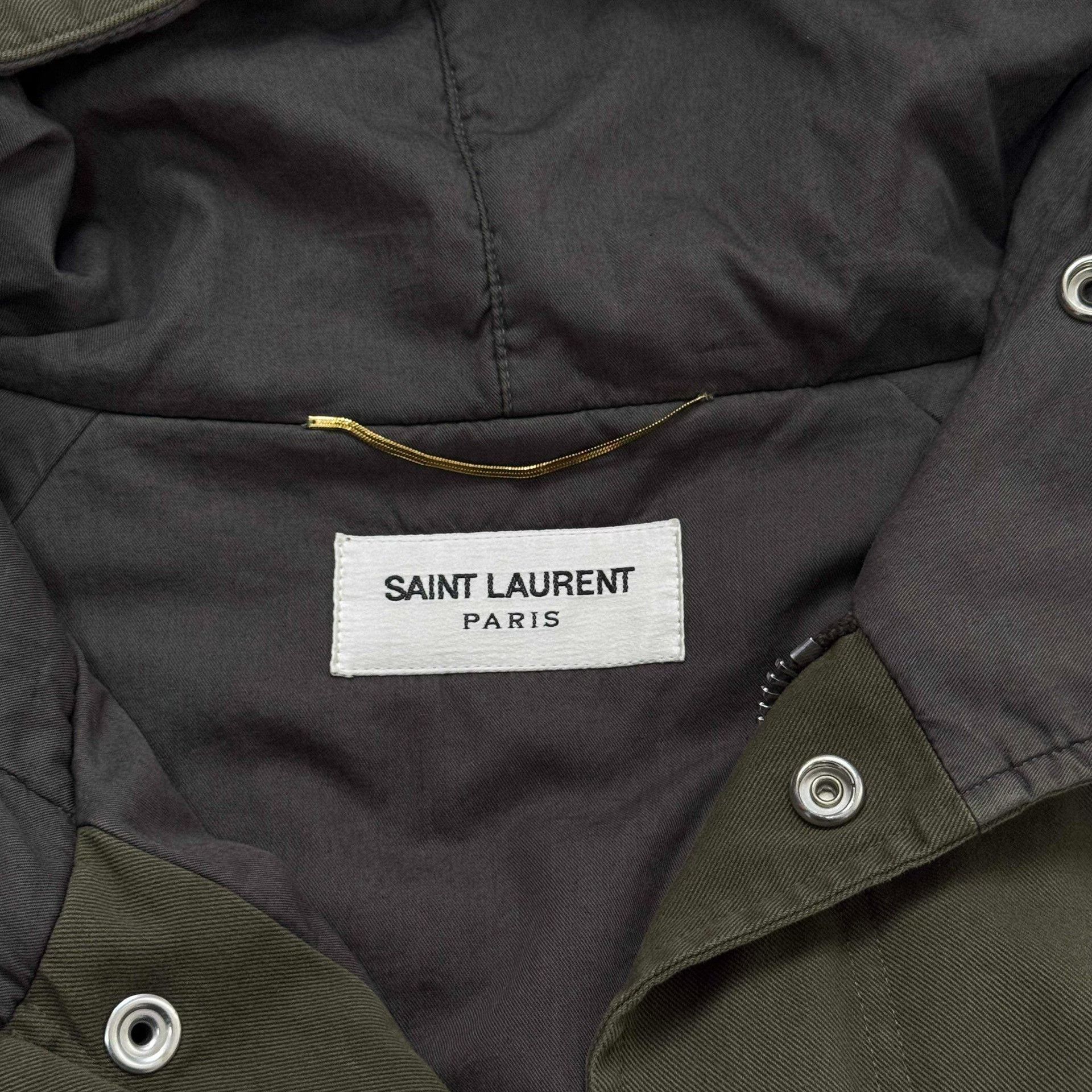 Saint Laurent Paris Saint Laurent Olive Green Hooded Coat Size XS / US 0-2 / IT 36-38 - 3 Thumbnail