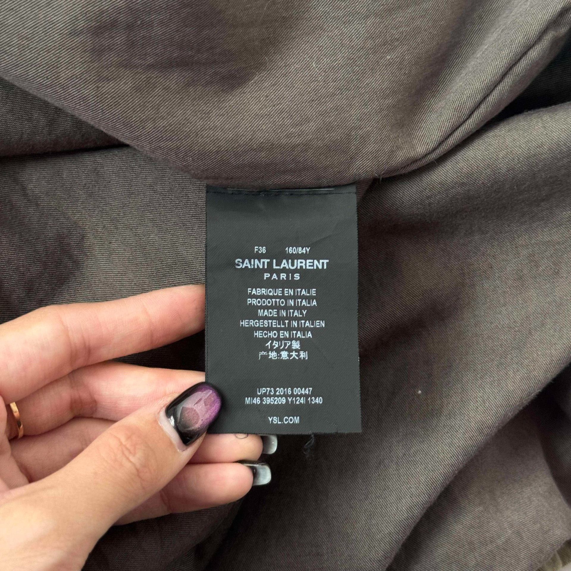 Saint Laurent Paris Saint Laurent Olive Green Hooded Coat Size XS / US 0-2 / IT 36-38 - 5 Thumbnail