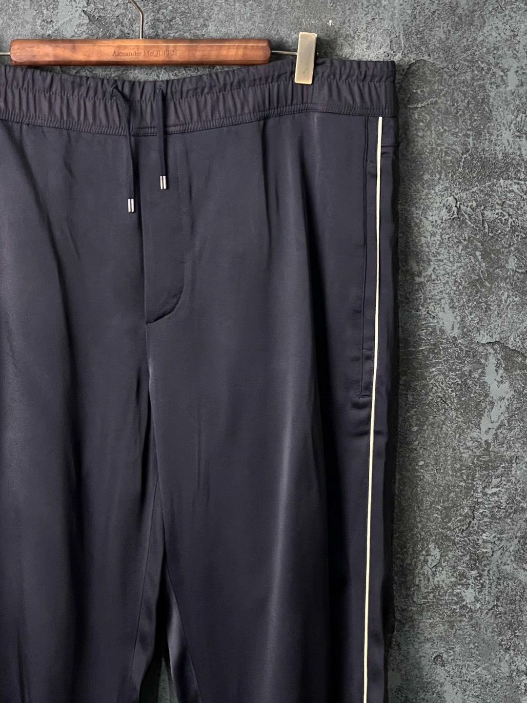 Saint Laurent Paris Saint Laurent Black Striped Drawstring Pants Size US 36 / EU 52 - 3 Thumbnail
