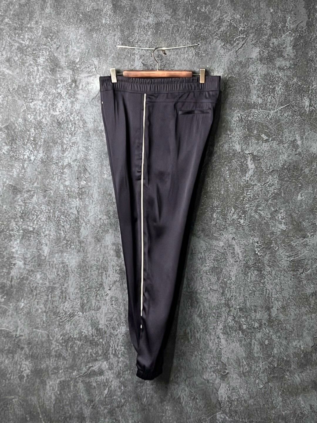 Saint Laurent Paris Saint Laurent Black Striped Drawstring Pants Size US 36 / EU 52 - 6 Thumbnail