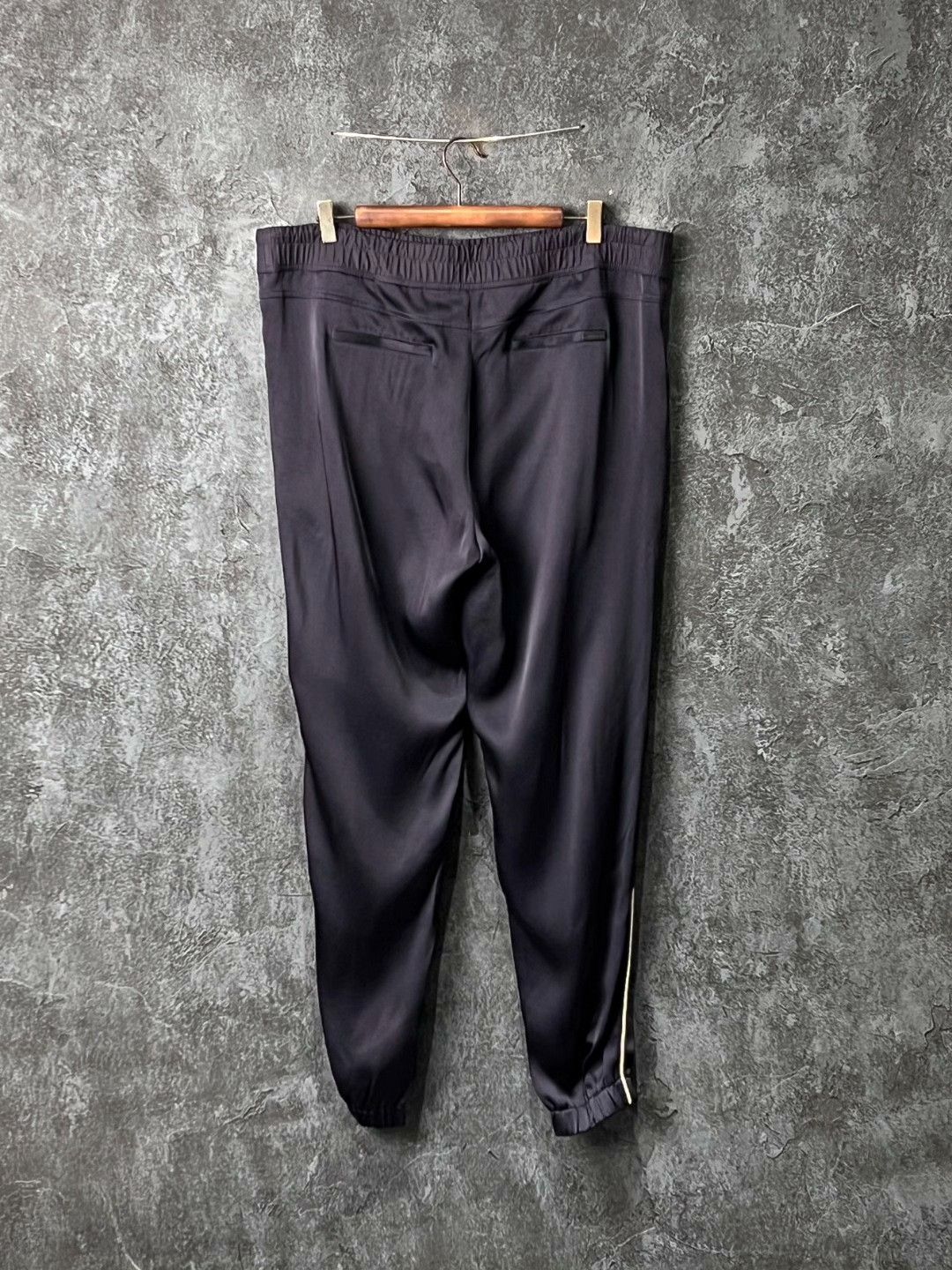 Saint Laurent Paris Saint Laurent Black Striped Drawstring Pants Size US 36 / EU 52 - 2 Thumbnail