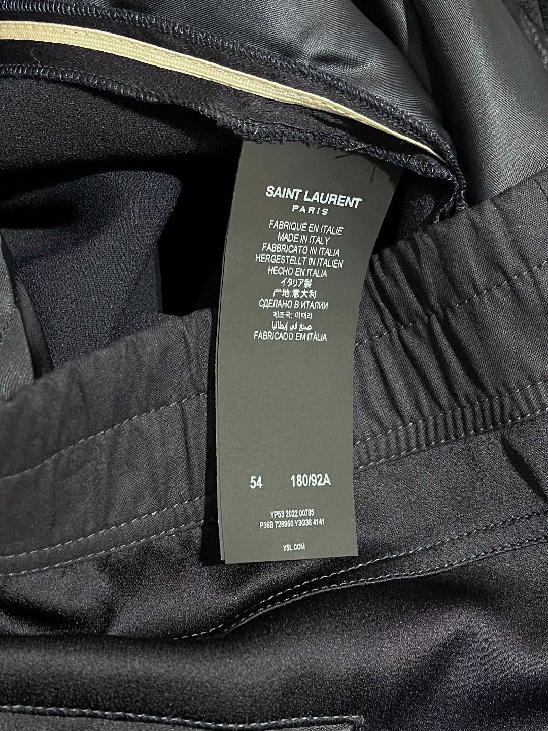 Saint Laurent Paris Saint Laurent Black Striped Drawstring Pants Size US 36 / EU 52 - 7 Thumbnail