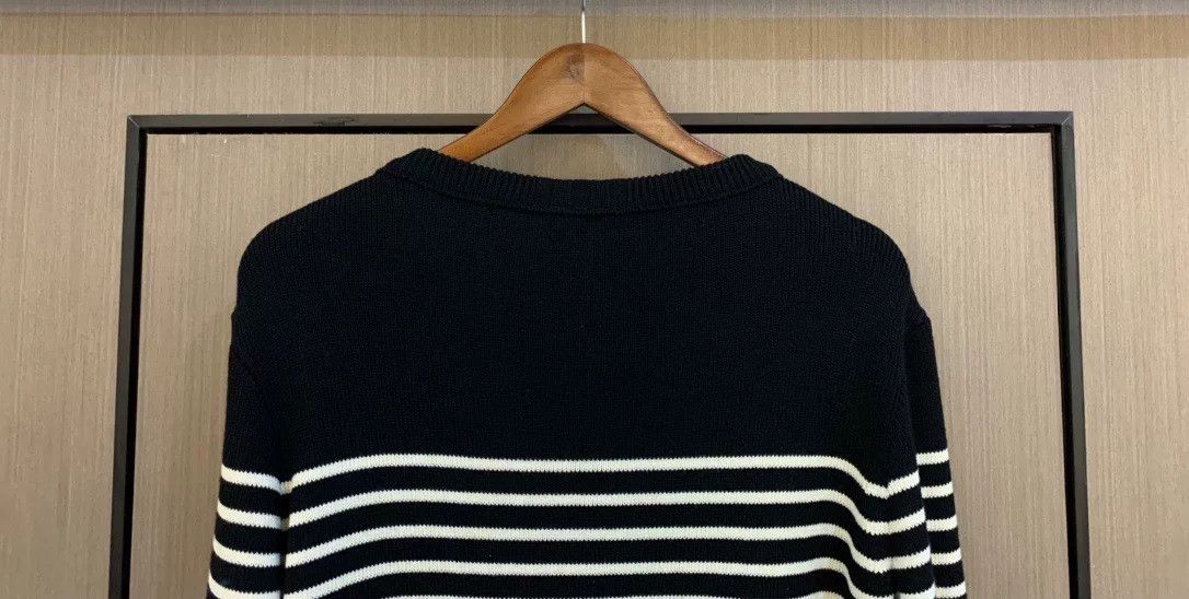 Saint Laurent Paris Saint Laurent Men's Striped Sweater Size US L / EU 52-54 / 3 - 4 Thumbnail