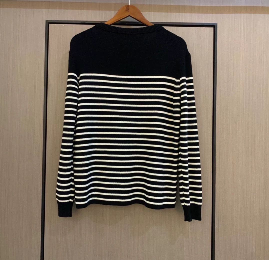 Saint Laurent Paris Saint Laurent Men's Striped Sweater Size US L / EU 52-54 / 3 - 2 Thumbnail