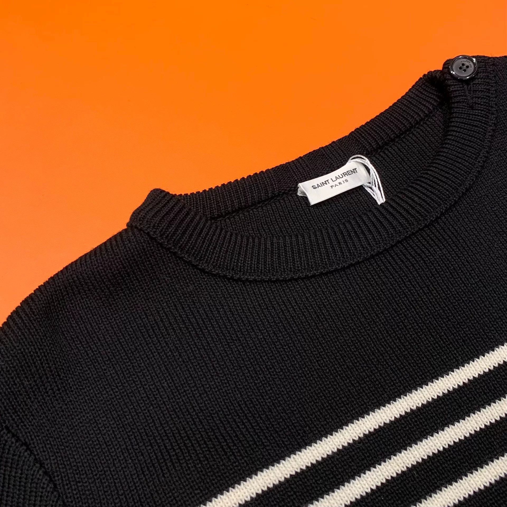 Saint Laurent Paris Saint Laurent Men's Striped Sweater Size US L / EU 52-54 / 3 - 7 Thumbnail