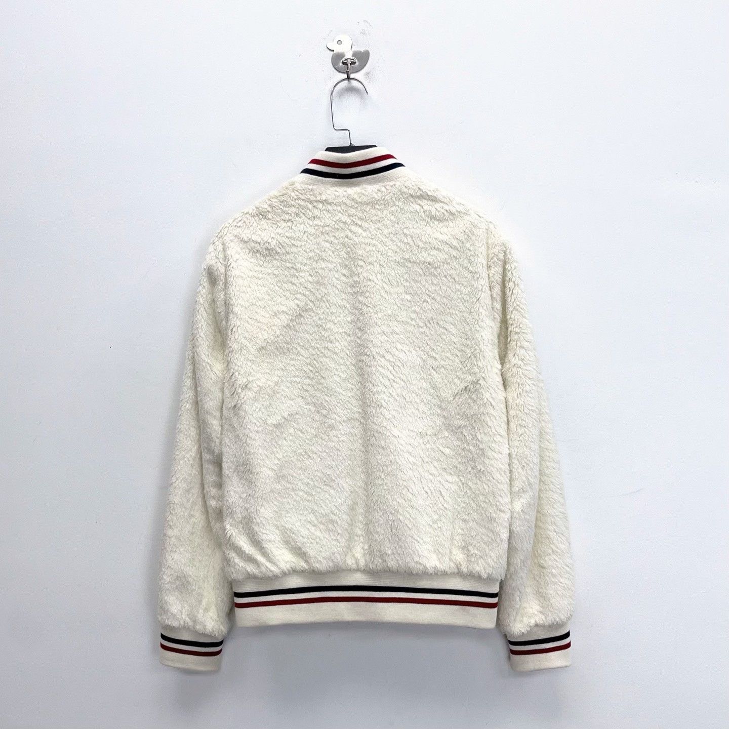 Saint Laurent Paris Saint Laurent White Fuzzy Baseball Jacket Size S / US 4 / IT 40 - 2 Thumbnail
