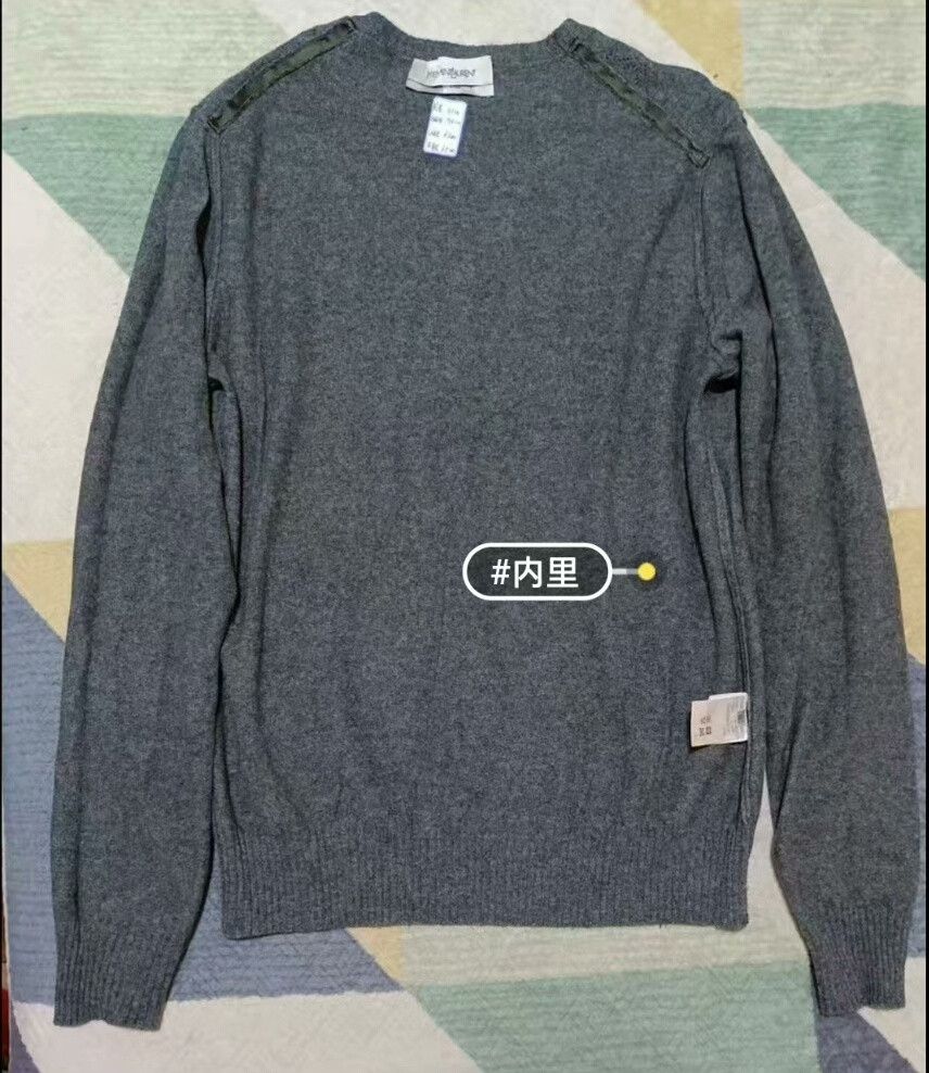 Saint Laurent Paris YSL Gray Wool Cable Knit Sweater Size US S / EU 44-46 / 1 - 4 Thumbnail