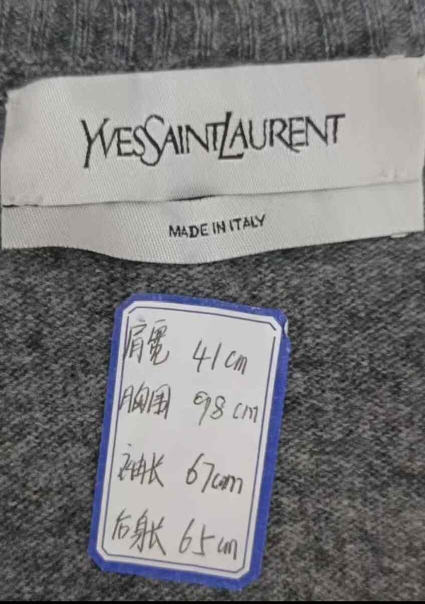 Saint Laurent Paris YSL Gray Wool Cable Knit Sweater Size US S / EU 44-46 / 1 - 3 Thumbnail