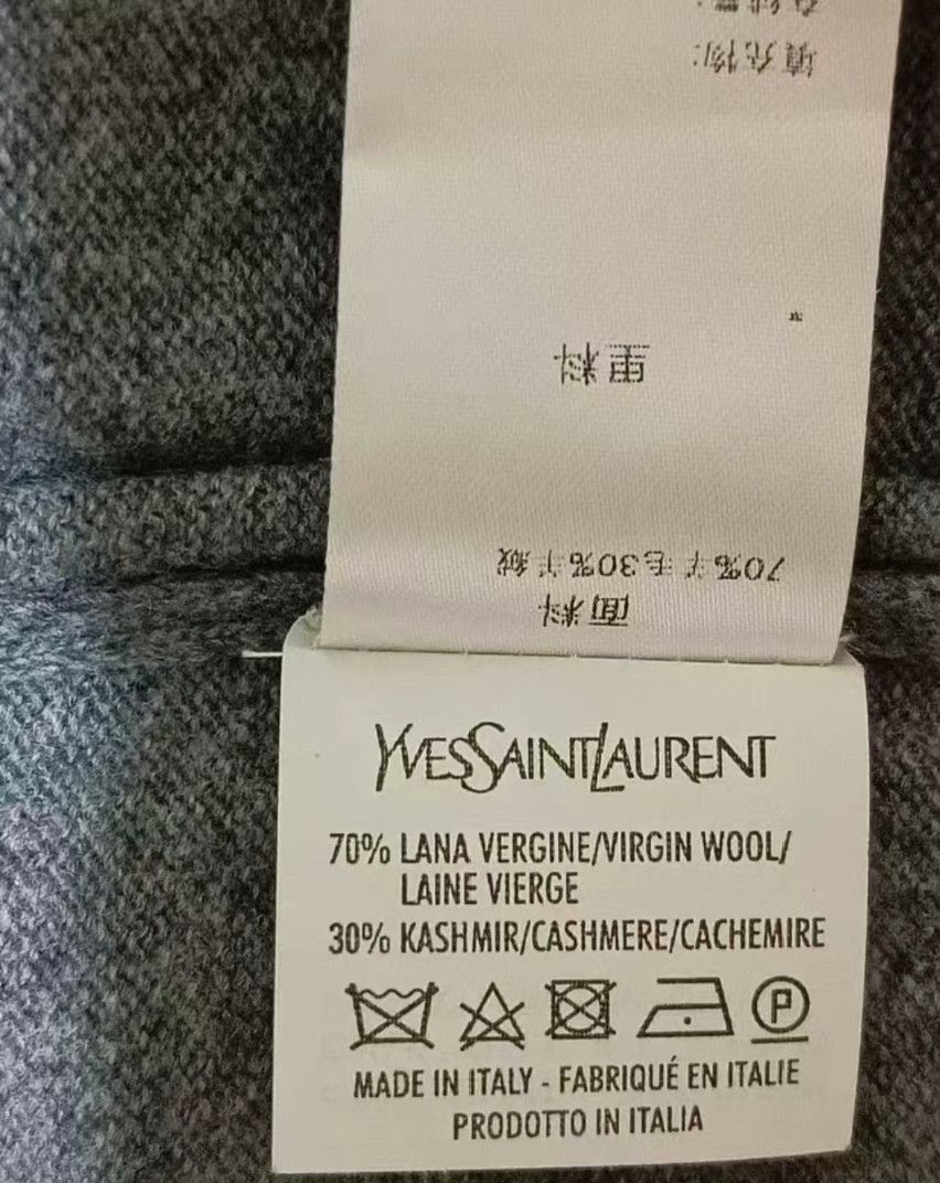 Saint Laurent Paris YSL Gray Wool Cable Knit Sweater Size US S / EU 44-46 / 1 - 7 Thumbnail