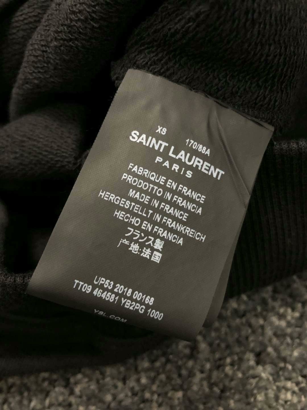 Saint Laurent Paris Saint Laurent Black Logo Hoodie Size US M / EU 48-50 / 2 - 5 Thumbnail