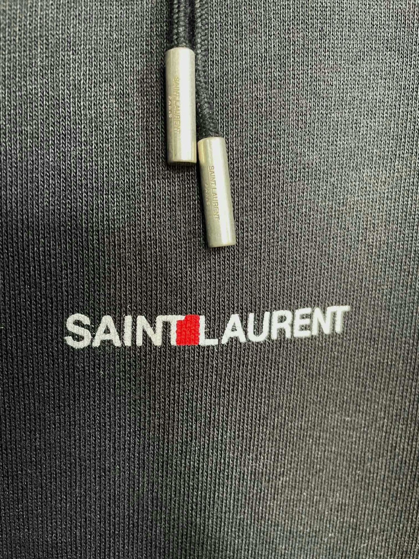Saint Laurent Paris Saint Laurent Black Logo Hoodie Size US M / EU 48-50 / 2 - 4 Thumbnail