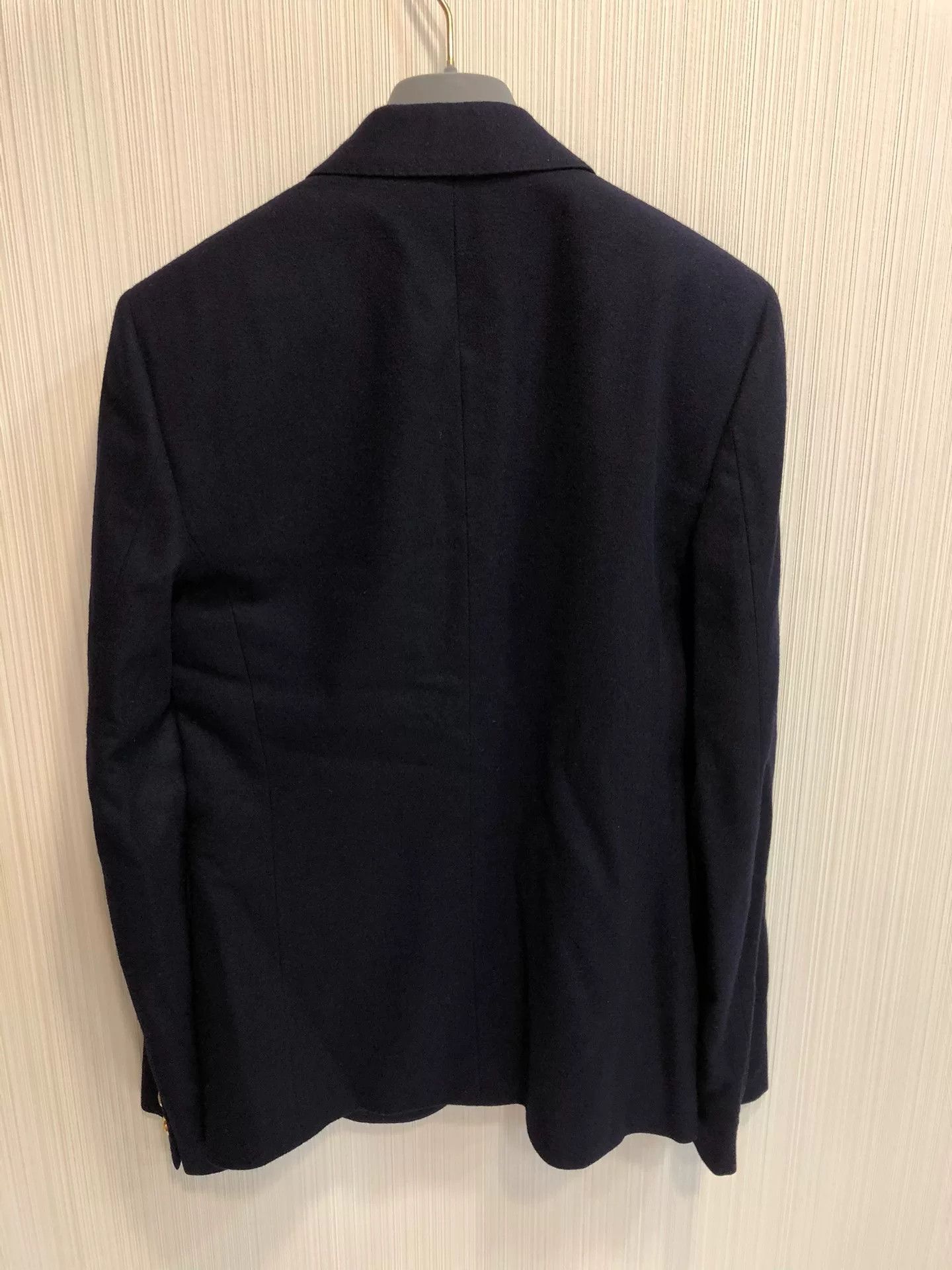 Saint Laurent Paris Saint Laurent Gold Crest Blue Blazer Size US XS / EU 42 / 0 - 5 Thumbnail