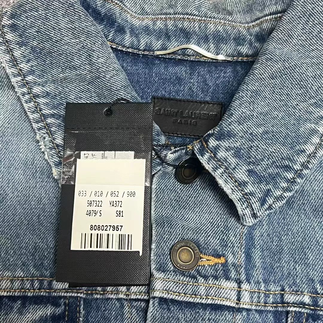 Saint Laurent Paris Saint Laurent SLP Washed Denim Jacket Size US S / EU 44-46 / 1 - 3 Thumbnail