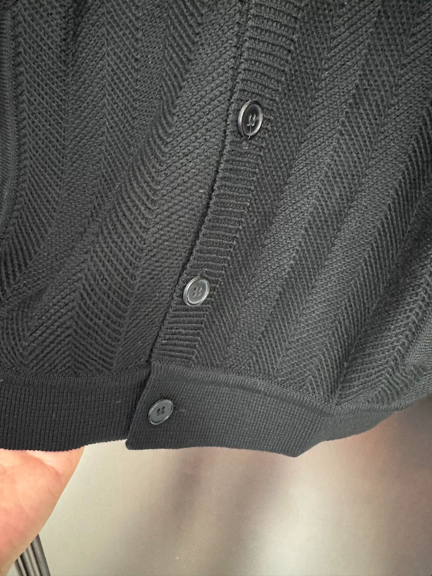 Saint Laurent Paris Saint Laurent Gray Herringbone Cardigan Size US M / EU 48-50 / 2 - 4 Thumbnail