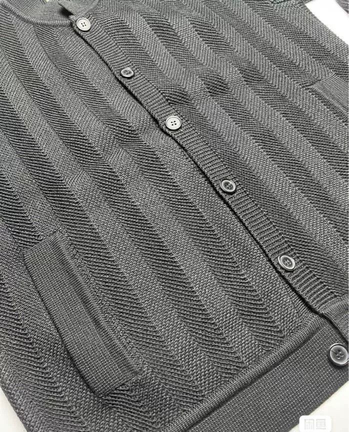 Saint Laurent Paris Saint Laurent Gray Herringbone Cardigan Size US M / EU 48-50 / 2 - 5 Thumbnail