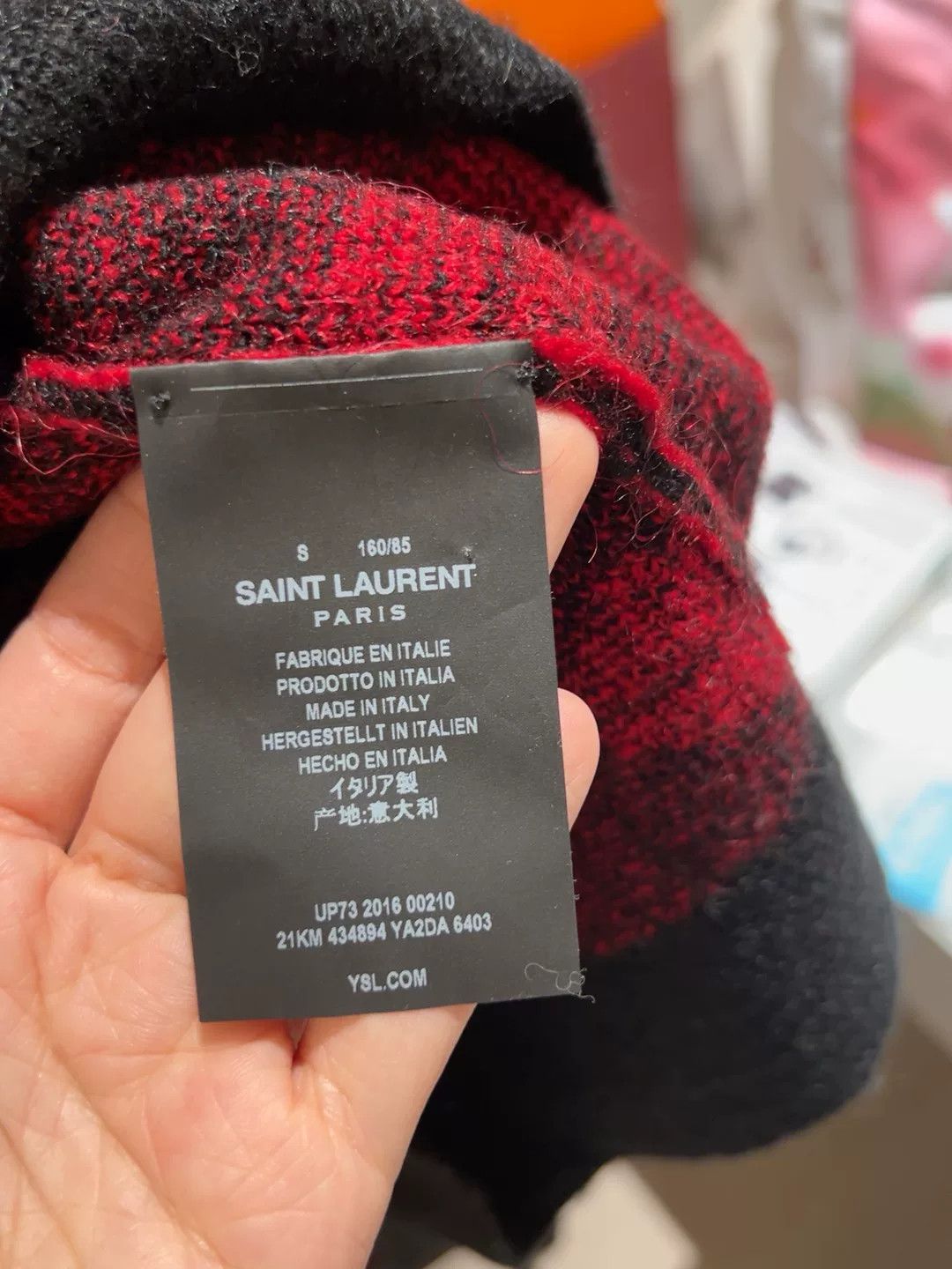 Saint Laurent Paris Saint Laurent Black Sequin Lip Sweater Size S / US 4 / IT 40 - 5 Thumbnail