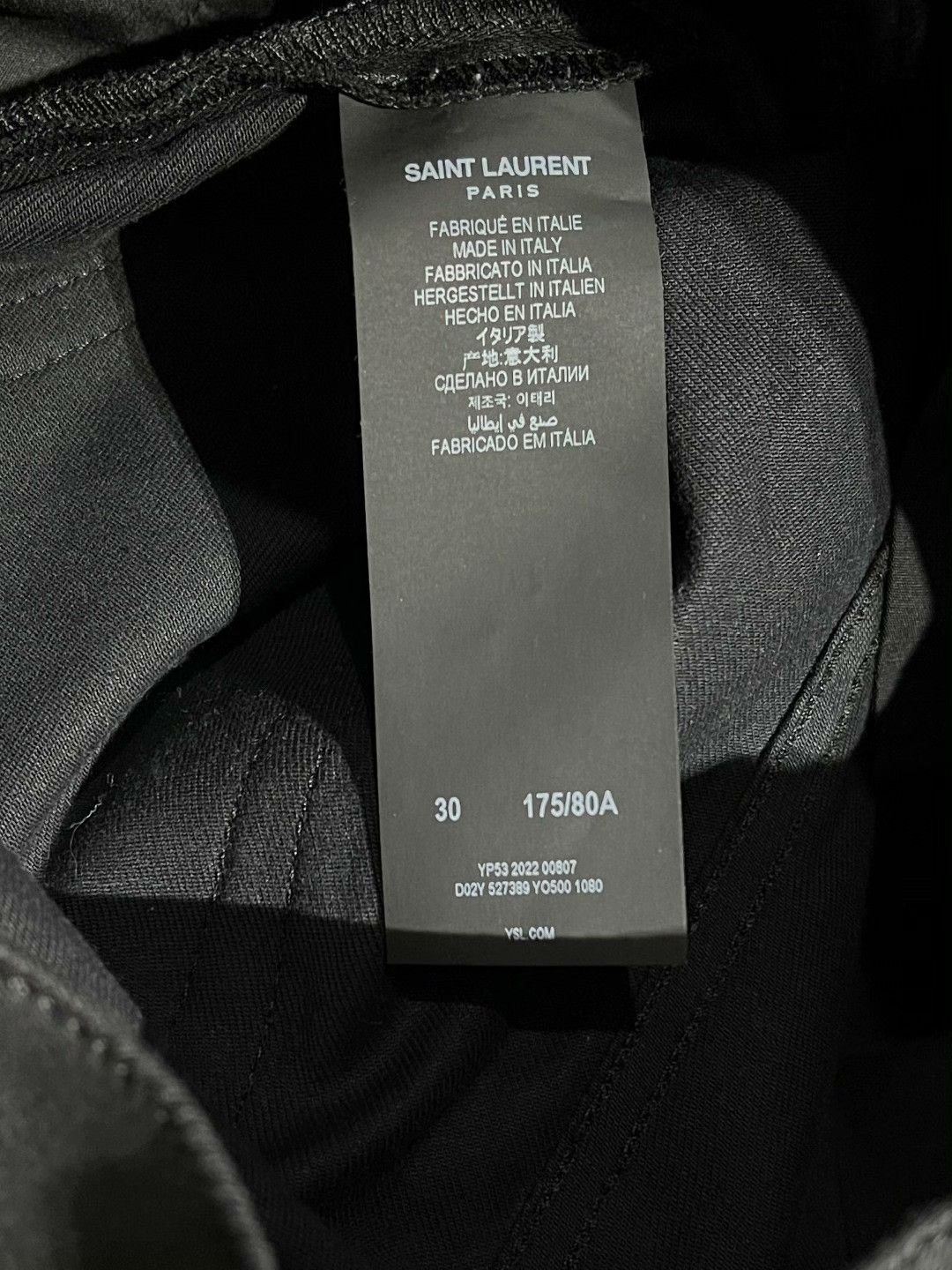 Saint Laurent Paris SAINT LAURENT Black Cotton Jeans Size US 34 / EU 50 - 8 Thumbnail
