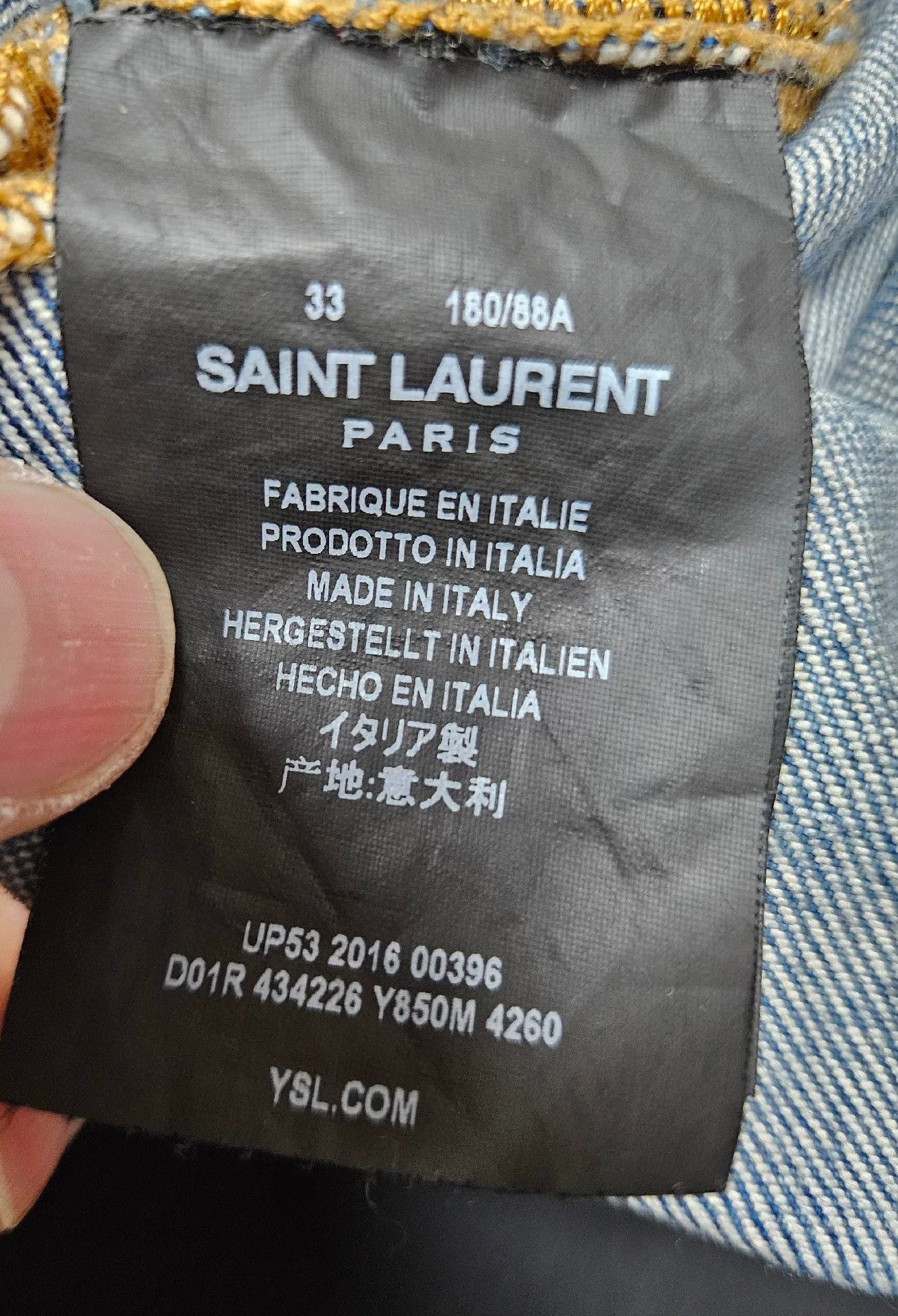 Saint Laurent Paris Saint Laurent Paris Light Blue Denim Jeans Size US 33 - 4 Thumbnail