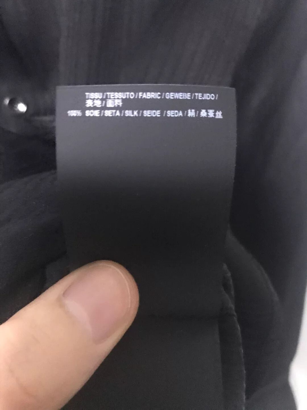 Saint Laurent Paris Saint Laurent Black Ribbed Silk Shirt Size US M / EU 48-50 / 2 - 5 Thumbnail