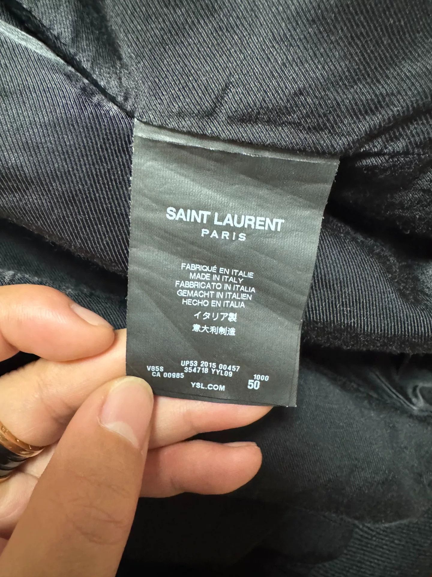 Saint Laurent Paris Saint Laurent Black Wool Leather Jacket Size US M / EU 48-50 / 2 - 5 Thumbnail