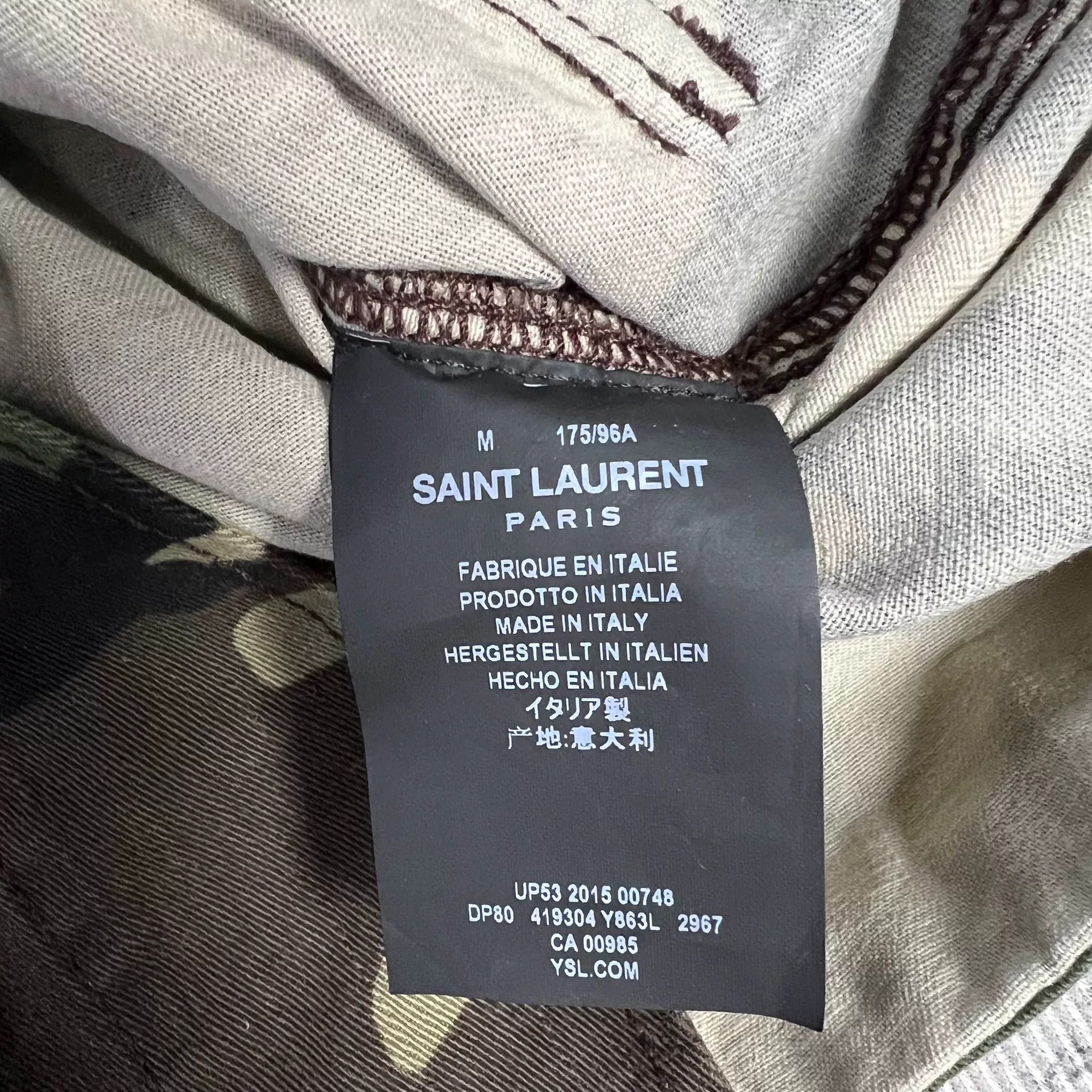 Saint Laurent Paris Saint Laurent Camouflage Utility Jacket Size US M / EU 48-50 / 2 - 4 Thumbnail