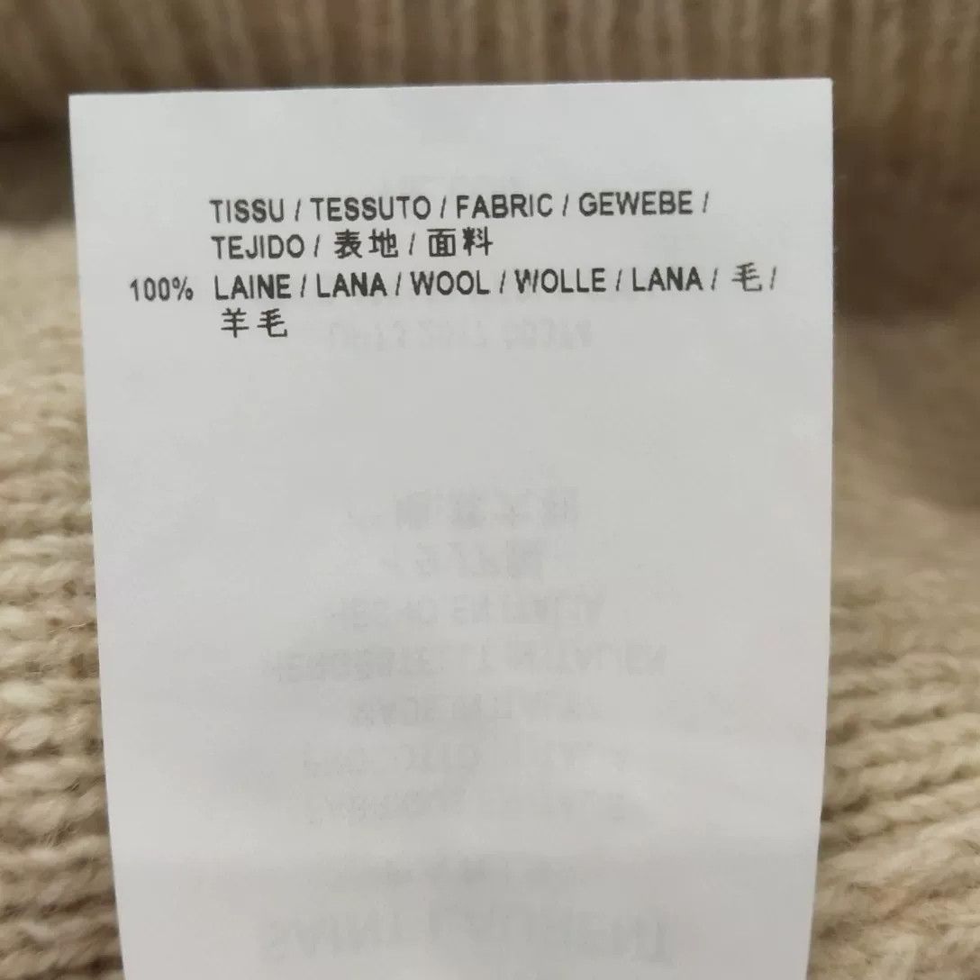 Saint Laurent Paris Saint Laurent Beige Ribbed Crew Neck Sweater Size US L / EU 52-54 / 3 - 7 Thumbnail