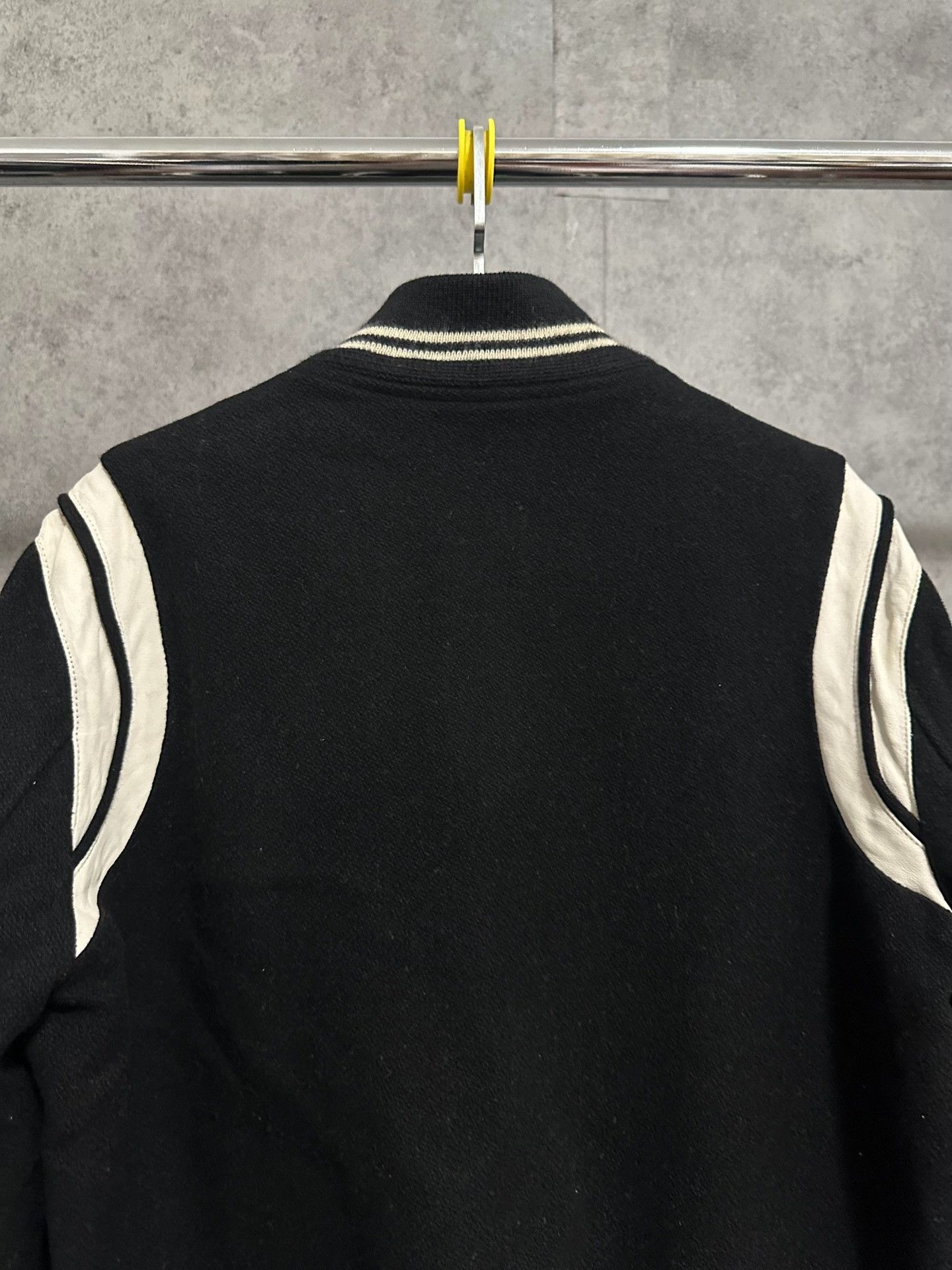 Saint Laurent Paris Saint Laurent Black White Wool Baseball Jacket Size US M / EU 48-50 / 2 - 5 Thumbnail