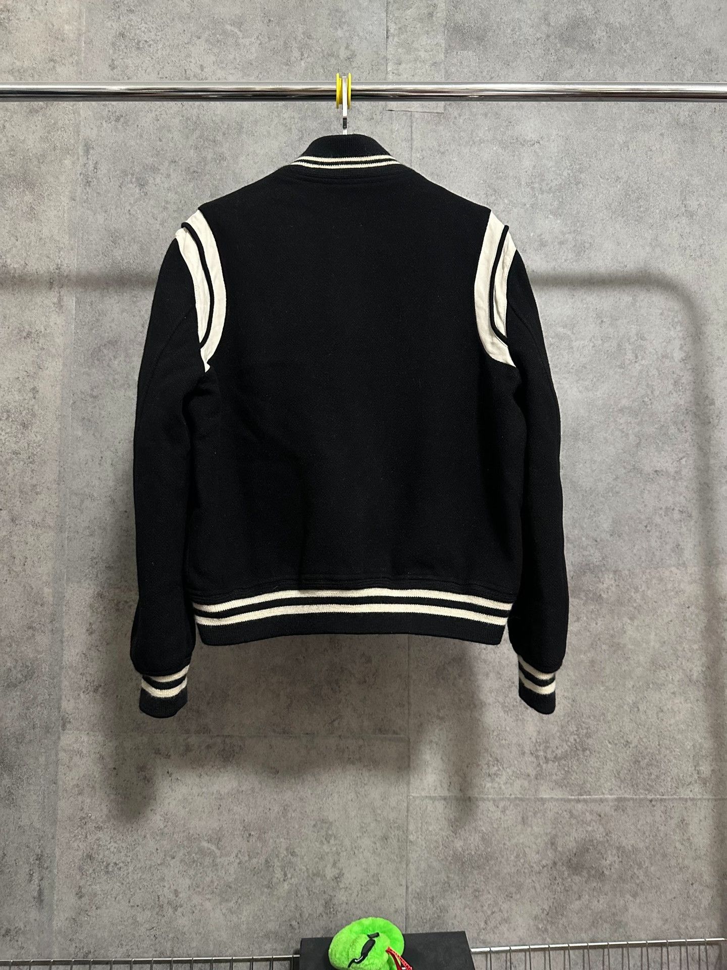 Saint Laurent Paris Saint Laurent Black White Wool Baseball Jacket Size US M / EU 48-50 / 2 - 4 Thumbnail