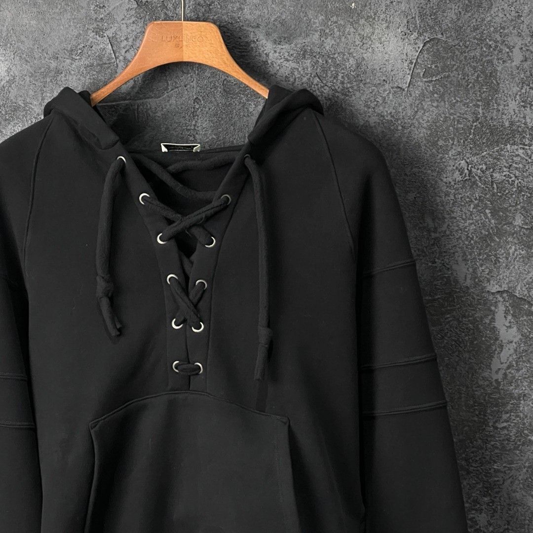 Saint Laurent Paris Saint Laurent Black Cotton Hoodie Size US M / EU 48-50 / 2 - 3 Thumbnail