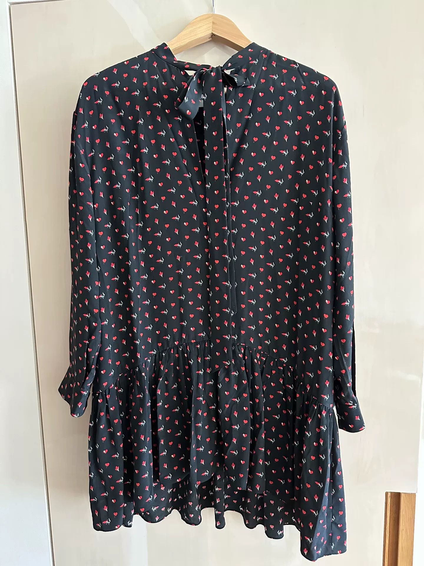 Saint Laurent Paris Saint Laurent Silk Heart Print Dress Size M / US 6-8 / IT 42-44 - 2 Thumbnail