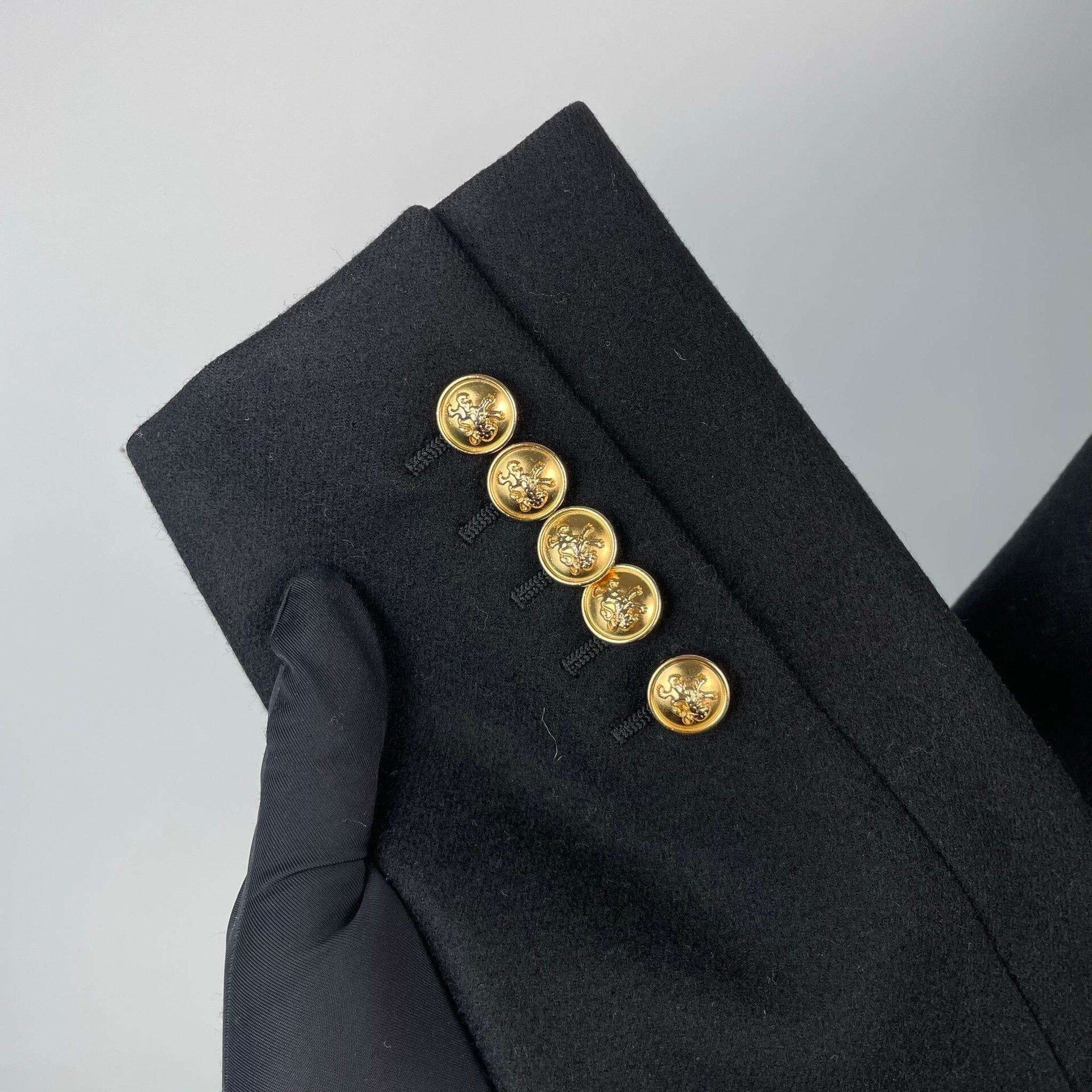Saint Laurent Paris Saint Laurent Black Wool/Silk Blazer Size US M / EU 48-50 / 2 - 2 Thumbnail
