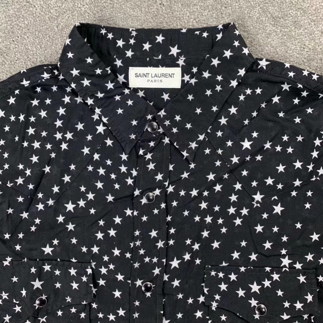 Saint Laurent Paris Saint Laurent Men's Black Star Shirt Size US M / EU 48-50 / 2 - 3 Thumbnail