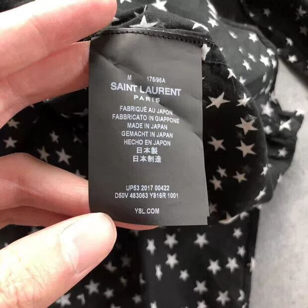 Saint Laurent Paris Saint Laurent Men's Black Star Shirt Size US M / EU 48-50 / 2 - 6 Thumbnail