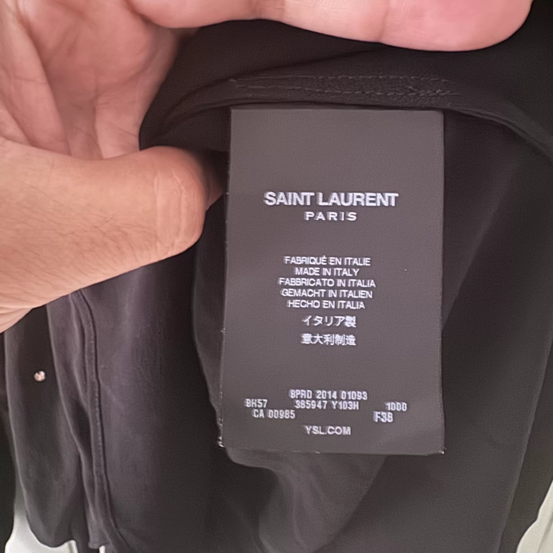 Saint Laurent Paris Saint Laurent Black Rhinestone Shirt Size S / US 4 / IT 40 - 4 Thumbnail