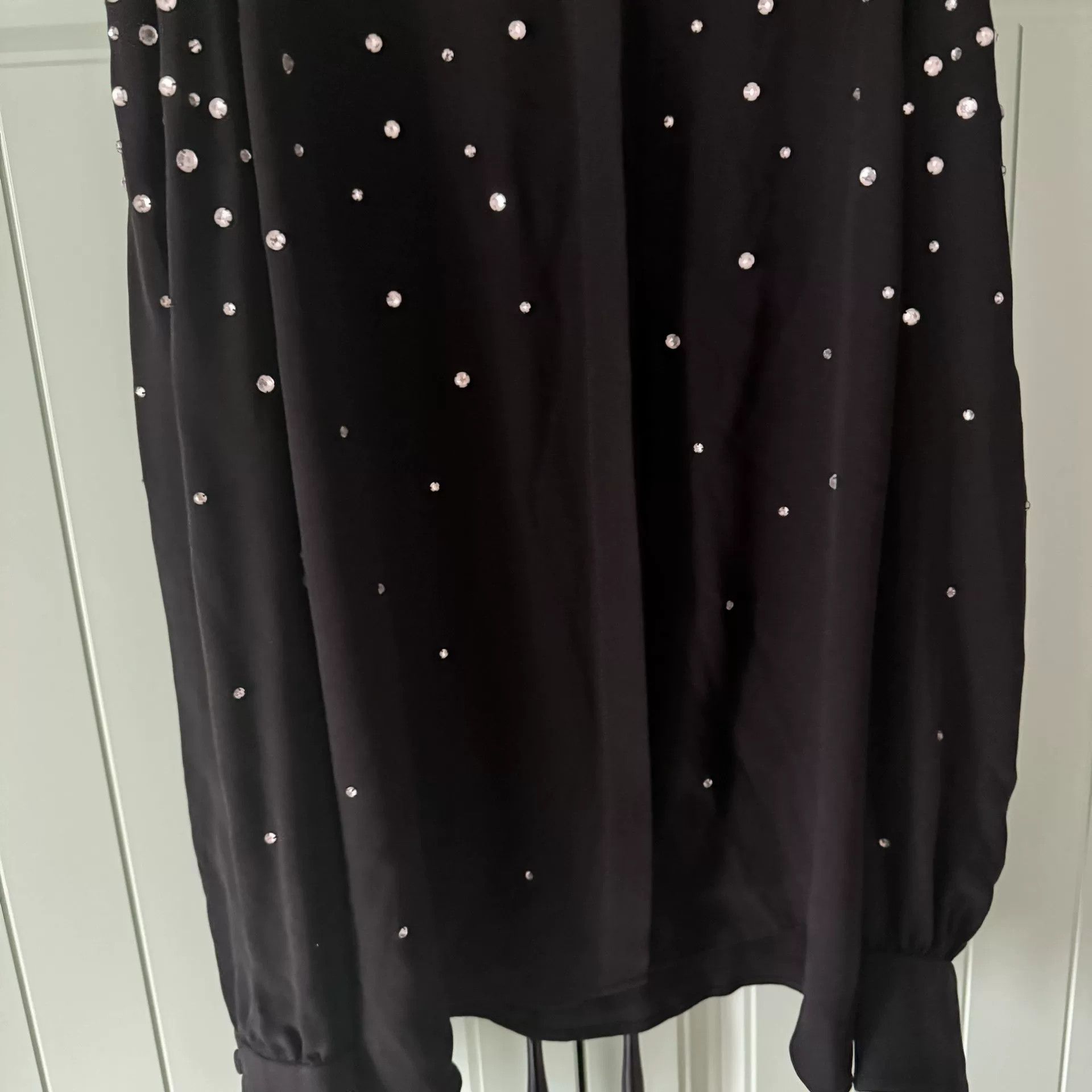 Saint Laurent Paris Saint Laurent Black Rhinestone Shirt Size S / US 4 / IT 40 - 5 Thumbnail