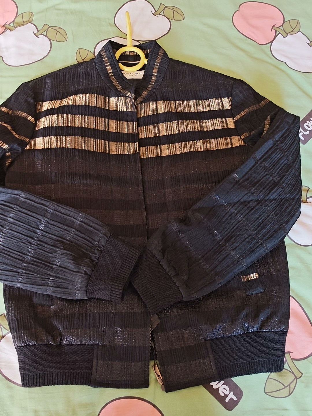 Saint Laurent Paris Saint Laurent Black Gold Stripe Jacket Size US S / EU 44-46 / 1 - 3 Thumbnail