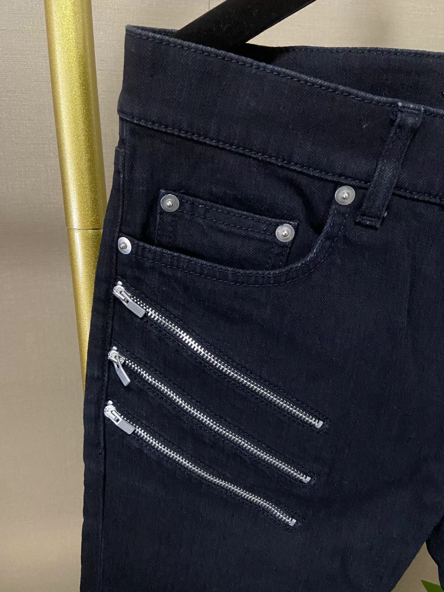 Saint Laurent Paris Saint Laurent Five-Zipper Black Jeans Size US 30 / EU 46 - 2 Thumbnail