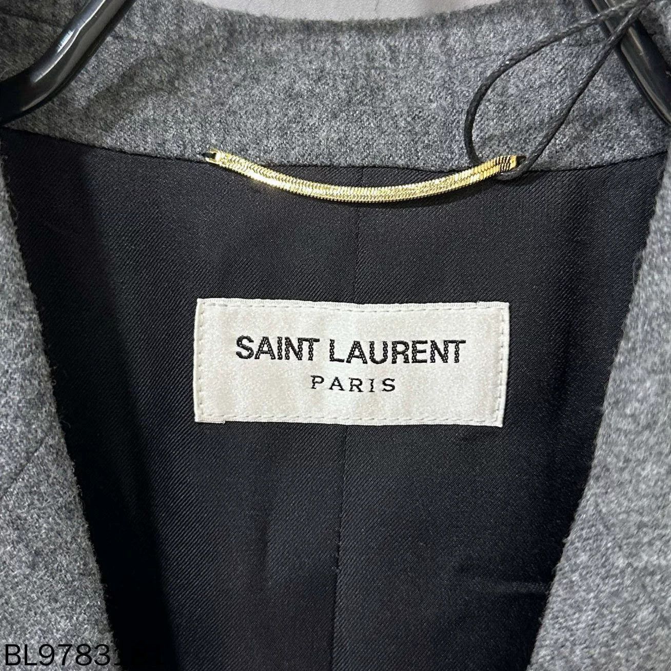 Saint Laurent Paris Saint Laurent Gray Peak Lapel Blazer Size XS / US 0-2 / IT 36-38 - 2 Thumbnail