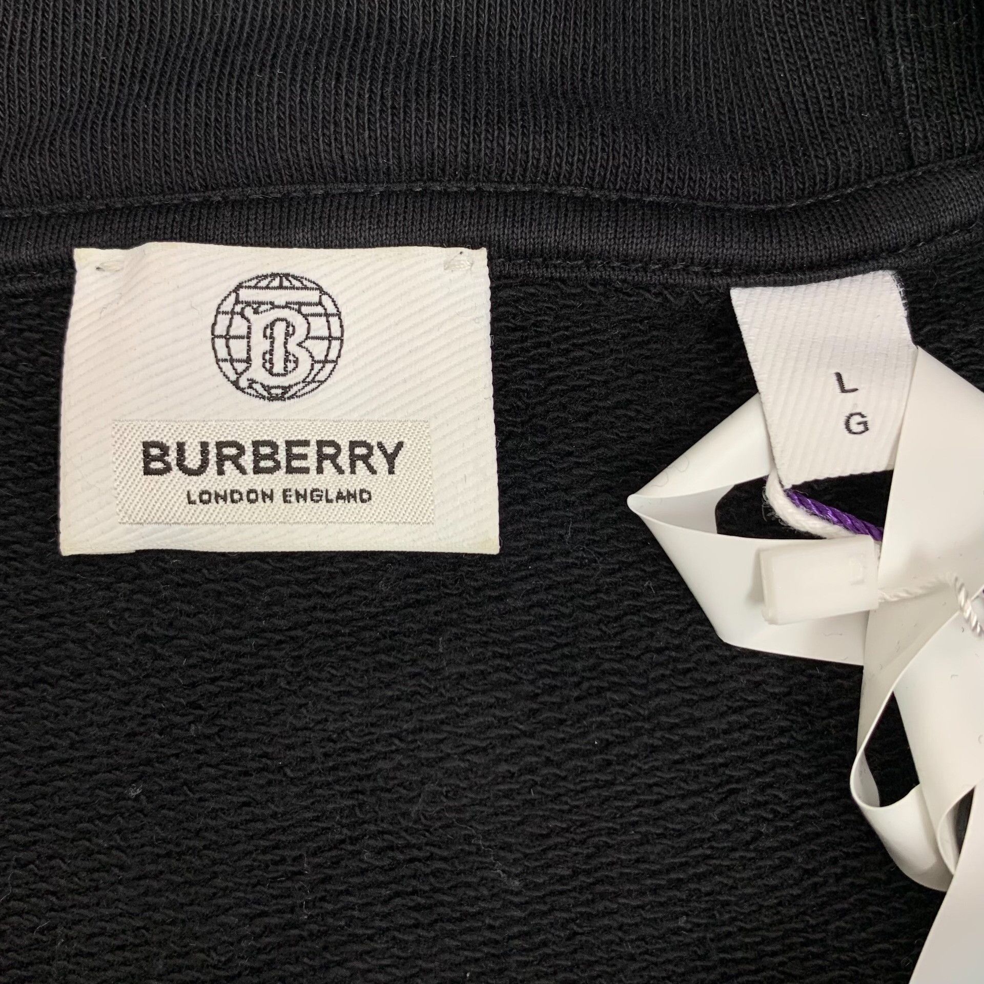 Burberry Burberry Cotton Printed Black Hoodie L Men Size US L / EU 52-54 / 3 - 5 Thumbnail